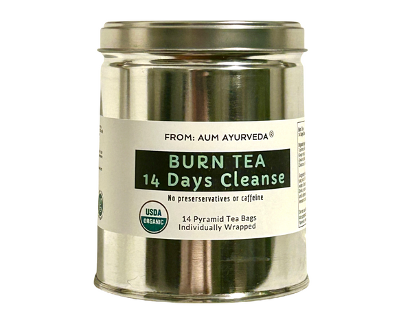 Burn Tea 14 Days Cleanse is an excellent Ayurvedic Tea formula to reduce bloating, burn fat, increase energy and help you manage weight. 