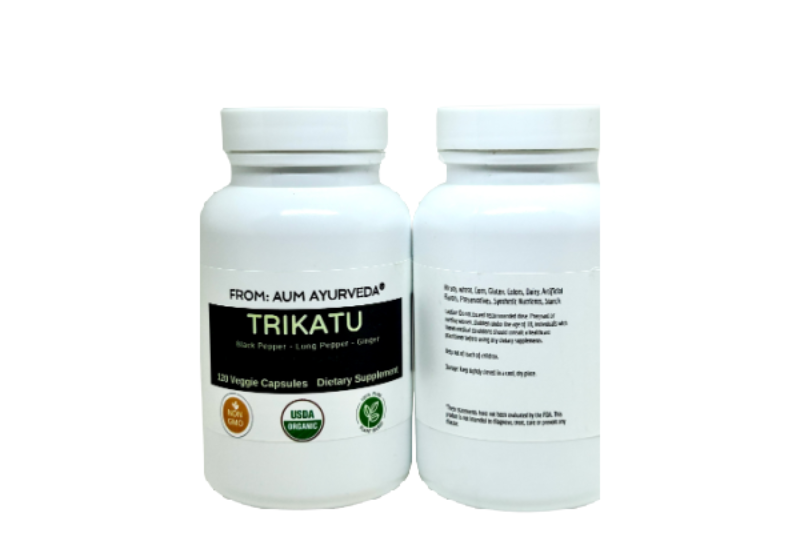 Trikatu Capsules (120 Veggie Capsules) Kapha Digestive Health