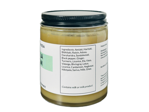 Jar of triphala ghritam from Aum Ayurveda