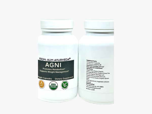 Agni capsules from aum ayurveda is an ayurvedic formulation for better metabolism and weight management.
