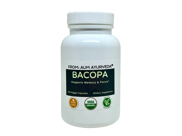 Brahmi, Bacopa monnieri is one of the traditionally potent herbs used in Ayurveda for centuries. Bacopa is well renowned for its excellent adaptogenic and nootropic properties. Supplementation with Bacopa Capsules has been shown to promote clarity of thought, improved focus, balance, and peace of mind.