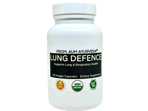 Lung Defense Formula From Aum Ayurveda helps to nourish lungs, support respiratory health, and cleanse your bronchial airways naturally.
