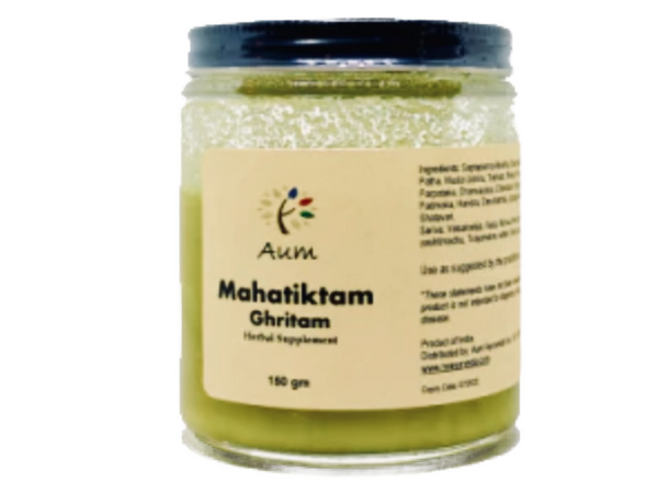 Jar of Mahatiktam Ghritham ayurvedic herbal ghee