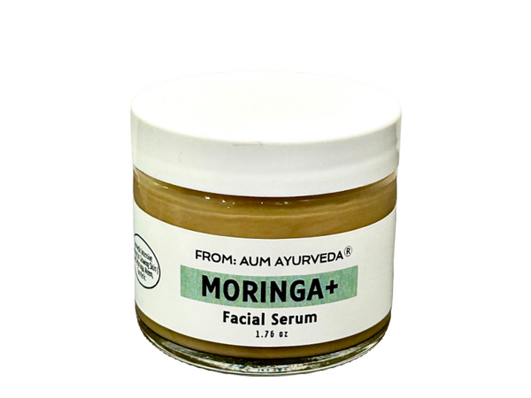 Moringa+ Ayurvedic Facial Serum, From: Aum Ayurveda, is an all-in-one natural skin care formula that infuses the combined power of some of the most potent ayurvedic plant extracts, essential oils, and botanicals to restore optimum moisture levels, even skin tone, and brighten up your complexion naturally. 