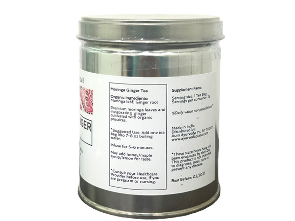 Moringa Ginger Tea for gentle cleanse and calming.