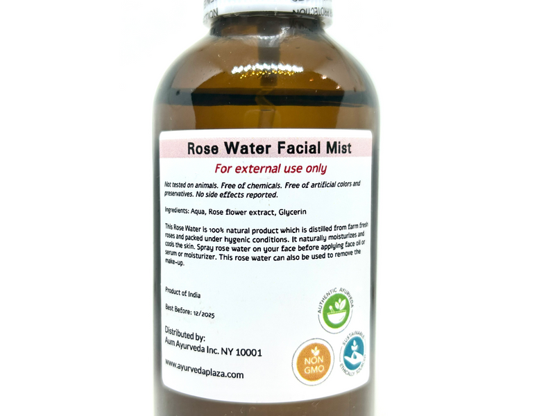 Rose Water Facial Mist made from fresh Rose petals.