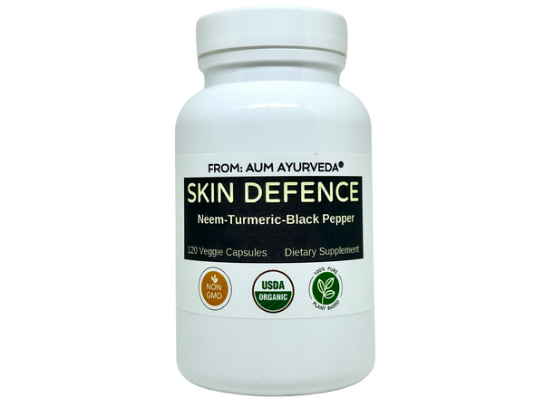 Skin Defence capsules ayurvedic formula for supporting healthy skin, blood purification.