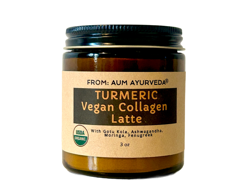 Turmeric Vegan Collagen Latte is an extra-strength formula fortified with premium quality superfoods like Moringa, Ashwagandha, and Ginger can help you fight fatigue and infuse a new life and vitality. It helps your body fend off free radicals, prevent oxidative damage, help reduce stress. Supports thyroid and adrenal gland function, enhance circulation, alleviate body pain, and rejuvenate the liver effectively.