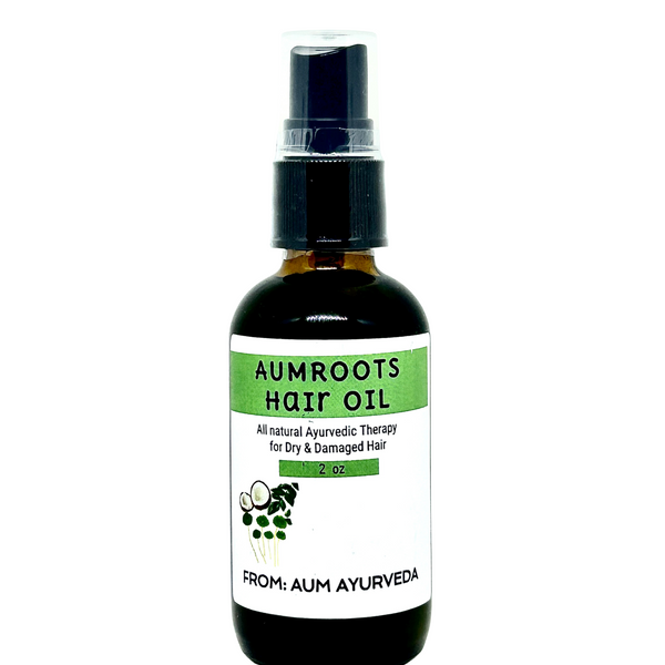 AumRoots hair oil supports a healthy scalp, nourished hair roots and thick, shiny beautiful hair.