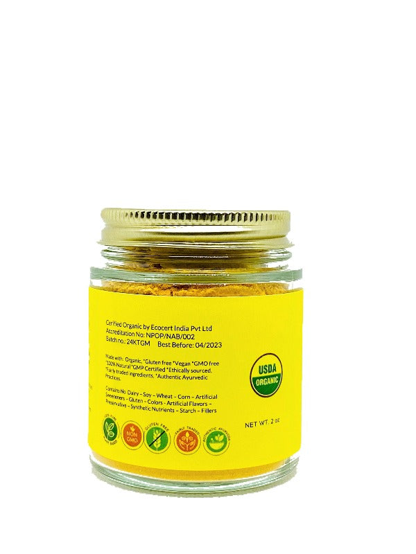 100% pure and natural Turmeric Golden Milk  Promotes Healthy Inflammation Response* Promotes Cardiovascular Health* Improves Immune And Digestive System* Supports Healthy Joints, Muscles And Brain Function* Powerful Antioxidant And Detoxifier* Supports Healthy Weight Management* Supports Respiratory Function Boosts Energy Levels*