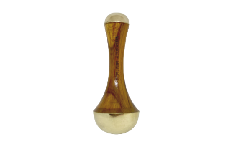Ayurveda Kansa wand, an aesthetic tool (lead-free alloy of copper and tin) with hand carved teak wood handle, tested and inspected in the lab for quality.  This Kansa Wand Facial marma and acupressure massage tool improves circulation, expels the toxins and relieves facial tension. It also opens the blocked energy channels to improve the healing mechanism.
