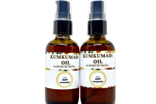 Kumkumadi oil for dry and flaky skin.