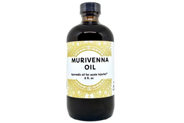 Murivenna Oil is used in cases of acute injuries, like – sprains, spasms, bruises, sciatica pain, fibromyalgia and wounds. Also used in "Pichu" ayurvedic treatment for backache, lumber spondylosis, intervertebral disc prolapse, knee pain, sciatica nerve pain. 