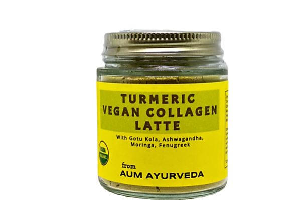Turmeric Vegan Collagen Latte is an extra-strength formula fortified with premium quality superfoods like Moringa, Ashwagandha, and Ginger can help you fight fatigue and infuse a new life and vitality. It helps your body fend off free radicals, prevent oxidative damage, help reduce stress. Supports thyroid and adrenal gland function, enhance circulation, alleviate body pain, and rejuvenate the liver effectively.